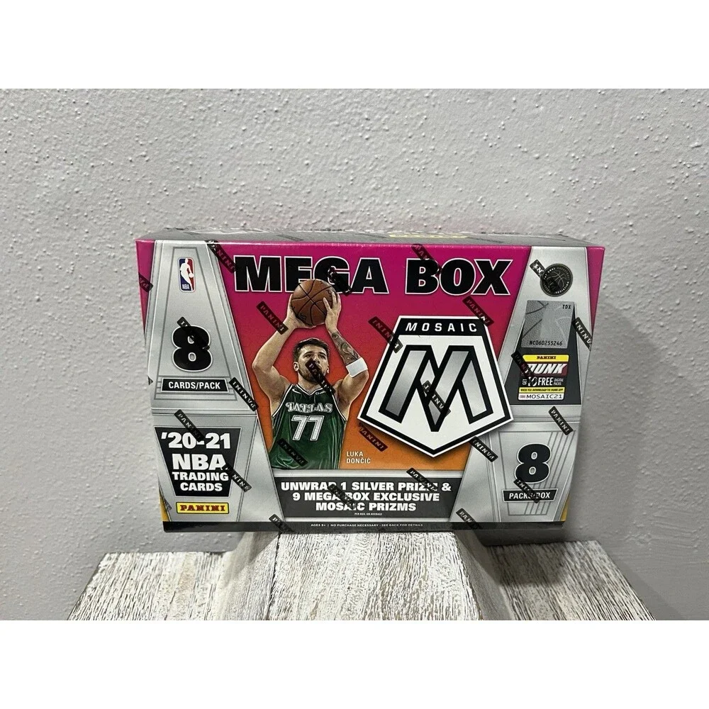 2020-21 Panini Mosaic NBA Mega Box Trading Cards - Brand New Factory Sealed